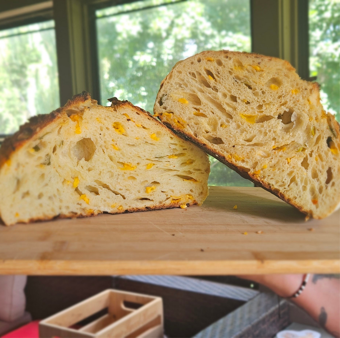 Cheddar & Scallion Sourdough Bread