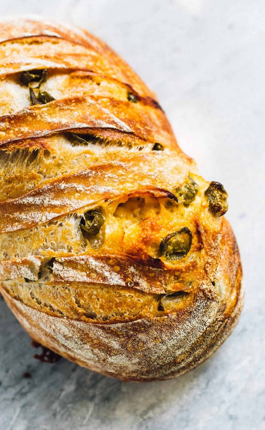 🌶️🧀 Jalapeño Cheddar Sourdough Bread